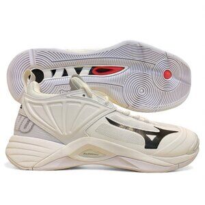 Mizuno Wave Momentum 2 White/Black Womens Volleyball Court Shoes Size 10 NEW